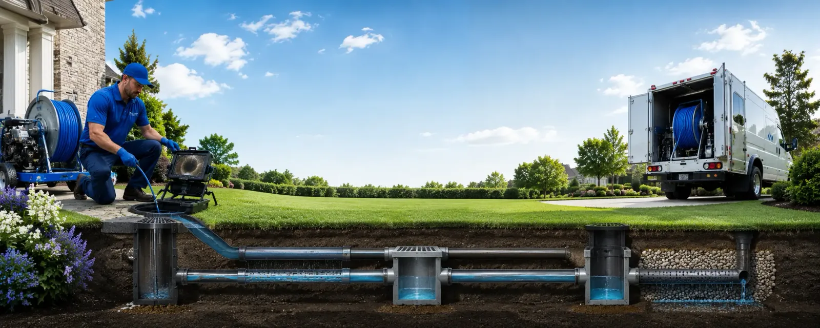 Outdoor drain cleaning information for Doss, TX